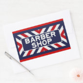 Barbershop Rechthoekige Sticker (Envelop)