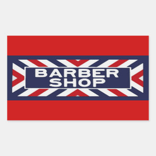 Barbershop Rechthoekige Sticker