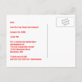 Barbershop Rood Kwartet Persoonlijke Uitnodiging (Achterkant)