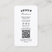 Barbershop Rood Wit Blauw Modern Barber Visitekaartje (Achterkant)