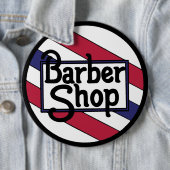Barbershop Rood Wit en Blauw Ronde Button 6,0 Cm (In situ)