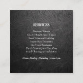 Barbershop Salon Logo Zwart Professioneel Barber Vierkante Visitekaartje (Achterkant)