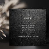 Barbershop Salon Logo Zwart Professioneel Barber Vierkante Visitekaartje