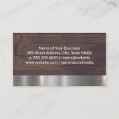 Barbershop schaar | Houtmetaal Visitekaartje (Achterkant)