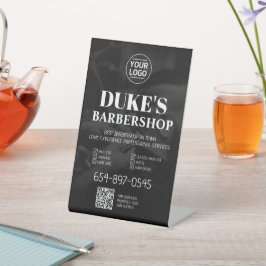 Barbershop Services Aangepast voetstuk Reclamebord Met Voetstuk