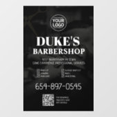 Barbershop Services Aangepaste Walk In Window Clin Raamsticker (Vel)