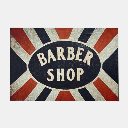 Barbershop Sign 2 Doormat Deurmat (Voorkant)