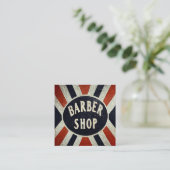 Barbershop Sign Square Personaliseren Vierkante Visitekaartje (Staand voorkant)