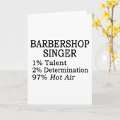 Barbershop Singer Hot Air Kaart (Gele Bloem)