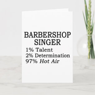 Barbershop Singer Hot Air Kaart
