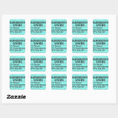 Barbershop Singer Hot Air Square Sticker (Vel)