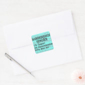 Barbershop Singer Hot Air Square Sticker (Envelop)
