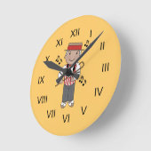Barbershop Singer Music Clock Gift Ronde Klok (Hoek)