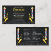 Barbershop-Sjabloon (Barberpool en clippers) Visitekaartje (Voorkant / Achterkant)