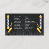 Barbershop-Sjabloon (Barberpool en clippers) Visitekaartje (Achterkant)