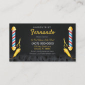 Barbershop-Sjabloon (Barberpool en clippers) Visitekaartje (Voorkant)