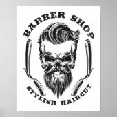 Barbershop Skull Poster (Voorkant)