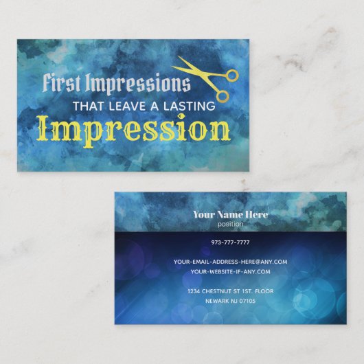 Barbershop slogans visitekaartjes (Voorkant / Achterkant)