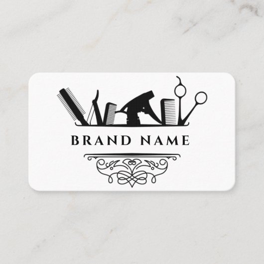 Barbershop snijdt scheerapparaten Baard  Visitekaartje (Voorkant)