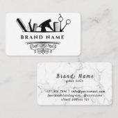 Barbershop snijdt scheerapparaten Baard  Visitekaartje (Voorkant / Achterkant)