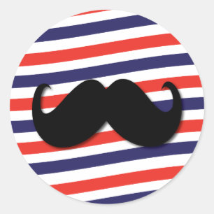 Barbershop snuitsnor ronde sticker