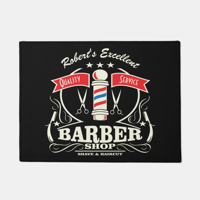 Barbershop stylist Barber Entrance door Mat (Voorkant)