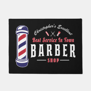 Barbershop Stylist Barber Monogram Deuren Mat