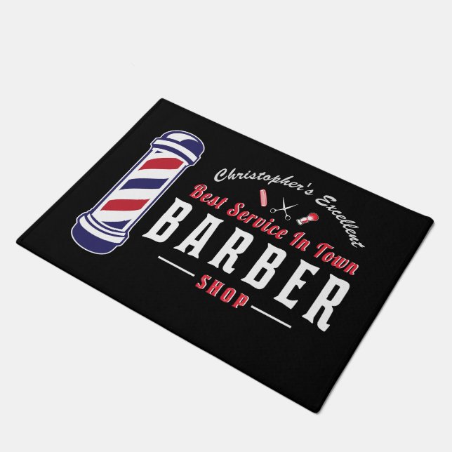 Barbershop Stylist Barber Monogram Deurtje Deurmat (Schuin)