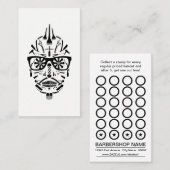 barbershop suikerschedel klantenkaartje (Voorkant / Achterkant)