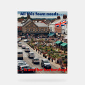 Barbershop Town Acryl Bord (Voorkant)