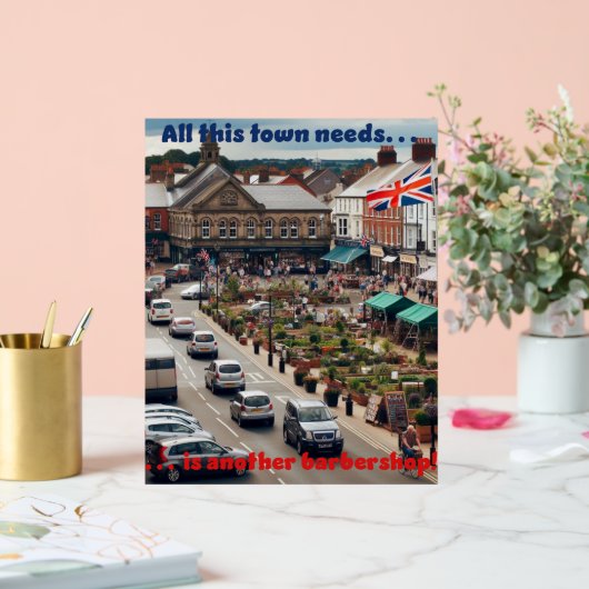 Barbershop Town Acryl Bord (Huwelijk)