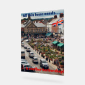 Barbershop Town Acryl Bord (Hoek)
