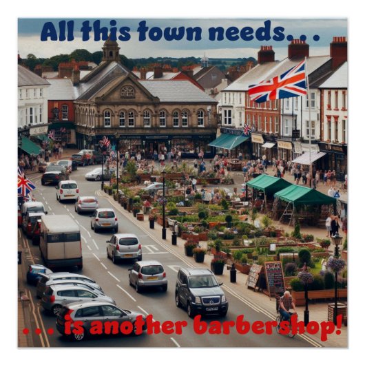 Barbershop Town Perfect Poster (Voorkant)