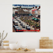 Barbershop Town Poster (Keuken)