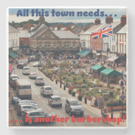 Barbershop Town Stenen Onderzetter