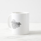 Barbershop Typografie & Lijst Aangepaste tekst Koffiemok (Voorkant links)