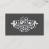  Barbershop Typografie & Lijst Aangepaste tekst Visitekaartje (Voorkant)