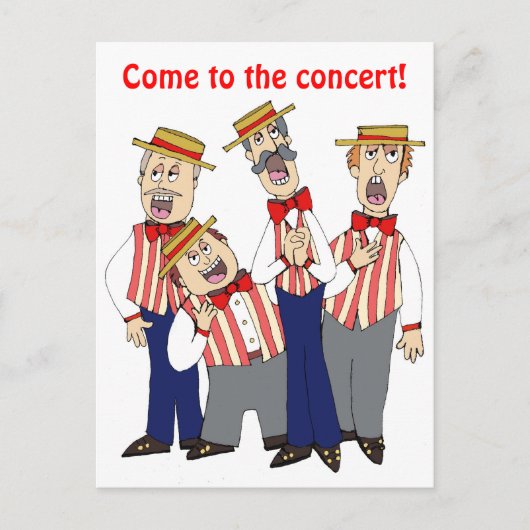 Barbershop Uitnodiging Briefkaart (Voorkant)