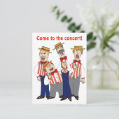 Barbershop Uitnodiging Briefkaart (Staand voorkant)