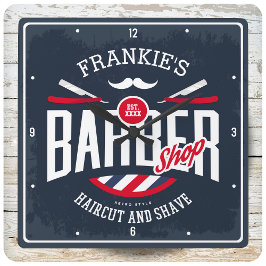 Barbershop Vierkante Klok