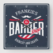 Barbershop Vierkante Klok (Voorkant)