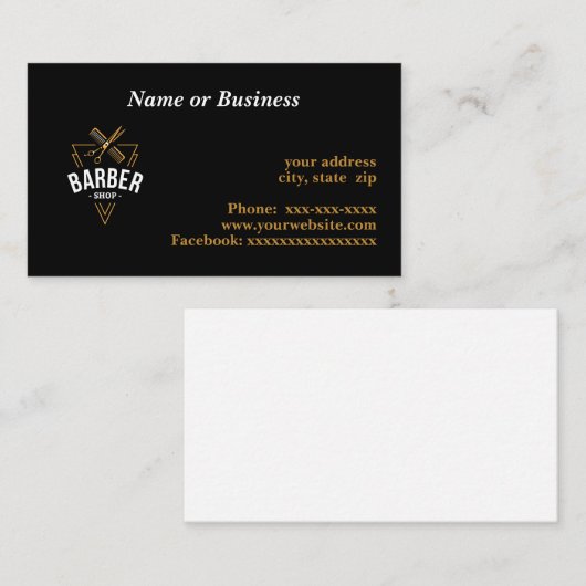 Barbershop Visitekaartje (Voorkant / Achterkant)