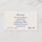 Barbershop Visitekaartje (Achterkant)