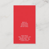 Barbershop Visitekaartje (Achterkant)