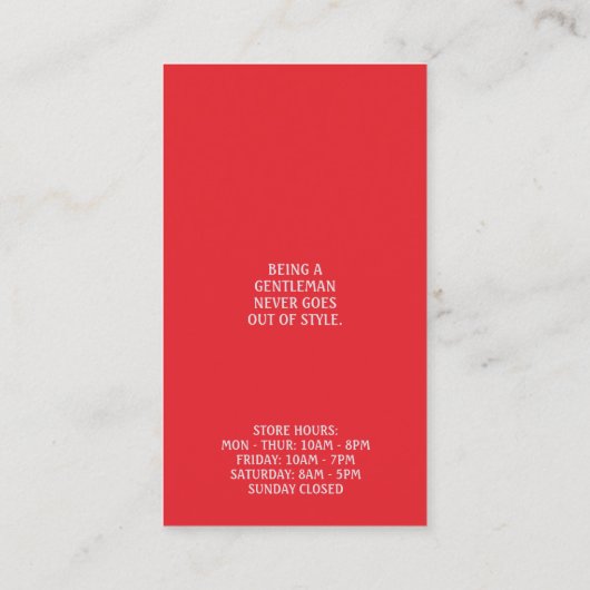 Barbershop Visitekaartje (Achterkant)