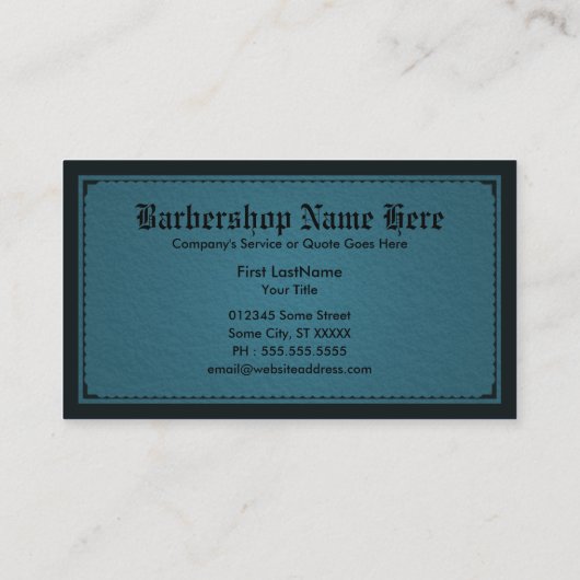 barbershop visitekaartje (Achterkant)