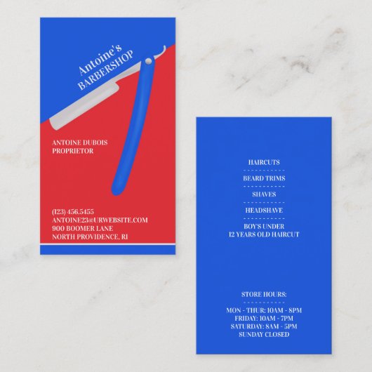 Barbershop Visitekaartje (Voorkant / Achterkant)