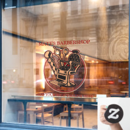 Barbershop-voorzijde aanpassen Raamsticker