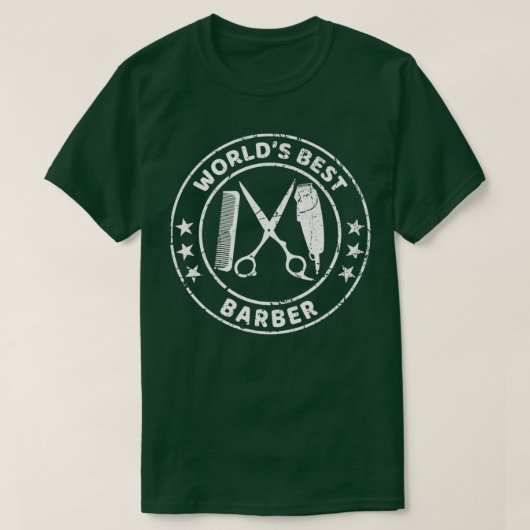 Barbershop Worlds Best Barber School Afstuderen Gi T-shirt (Design voorkant)