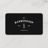 Barbershop Zwart Grijs Pool Barber  Visitekaartje (Voorkant)